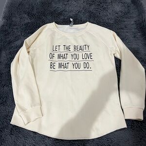 Cream boutique crewneck